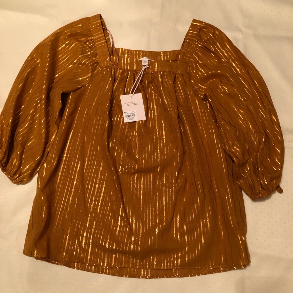 Women’s LC Lauren Conrad Squareneck Volume-Sleeve Top